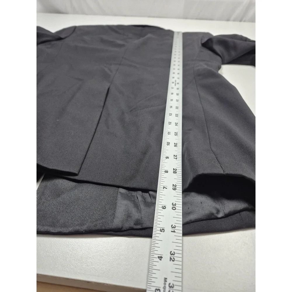 Loro Piana Lubiam Suit Jacket Mens 40 Short Black Wool Super 120s Tuxedo Formal
